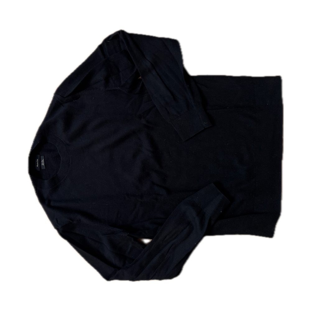 Massimo Dutti Black Knit Long Sleeve Sweater